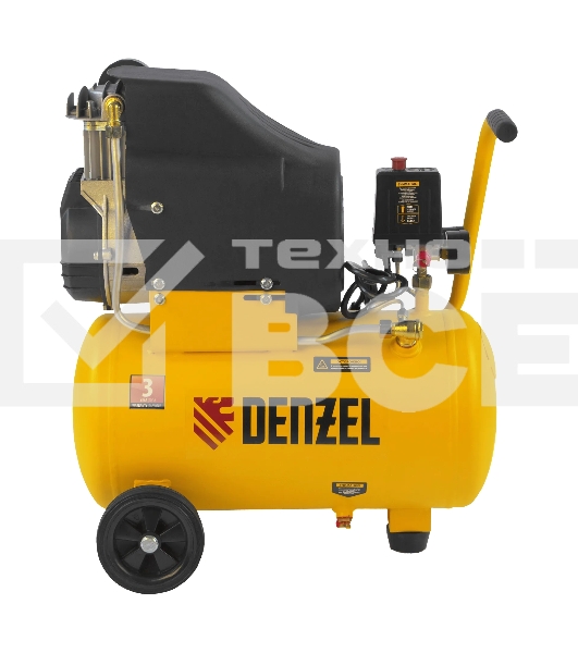 Компрессор воздушный безмасляный Denzel DLC1300/24 (58171) 1,3 кВт, 24 литра, 206 л/мин