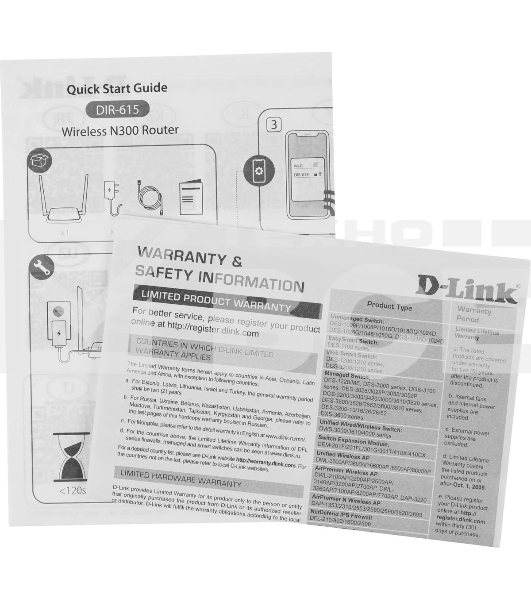 Роутер беспроводной D-Link DIR-615/Z1A 10/100BASE-TX