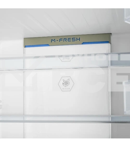 Холодильник Maunfeld MFF181NFB черный глянцевый, трехкамерный, 333/164л, морозилка сбоку, No Frost, Side by Side