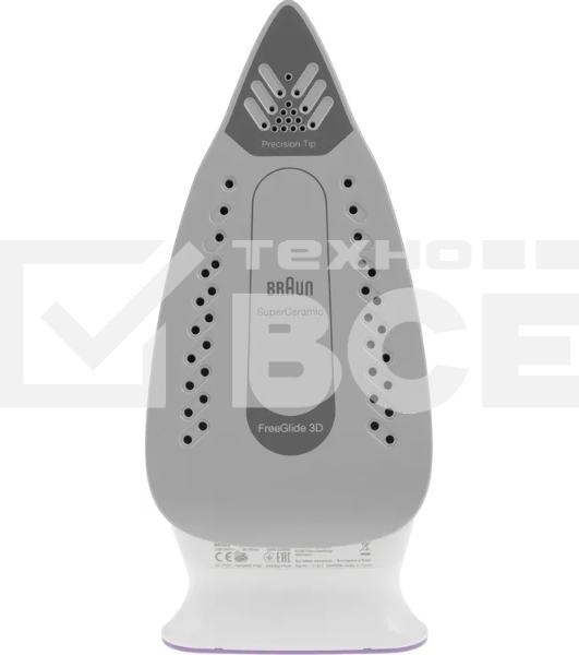 Утюг Braun SI3042VI фиолетовый/белый, 2350 Вт, 45 г/мин, 160 г/мин, 270 мл