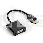 Кабель-переходник DisplayPort-DVI ExeGate EX-DPM-DVIF-0.1 (20M/19F, 0,1м), фото 1