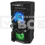 Мобильные колонки SVEN PS-655 2.0 черные (2x25W, mini Jack, USB Type-C, USB flash, Bluetooth, FM, micro SD, ПДУ, LED экран, 4400 мA, RGB подсветка), фото 1