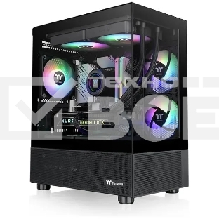 Компьютерный корпус Thermaltake View 170 TG ARGB черный без БП mATX 4x120mm 2x140mm 1x200mm 2xUSB3.0 audio bott PSU