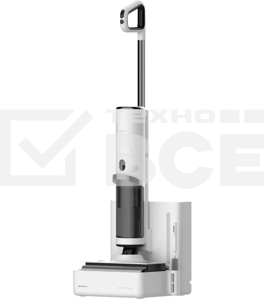 Пылесос моющий Deerma DEM-VX910W белый/черный, питание от аккумулятора, 230 Вт, уборка влажная/сухая, пылесборник 0.7 л, работа от АКБ max - 45 мин