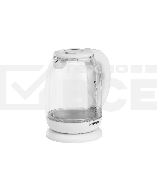 Чайник электрический Hyundai HYK-S3808 1.7л. 2200Вт белый (корпус: стекло)