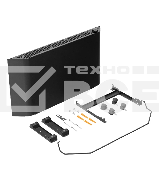 Конвектор Denzel XCE-2000B черный, 2000 Вт, 25 м2, термостат