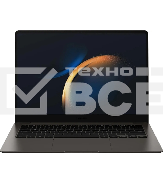 Ноутбук Samsung Galaxy Book 3 PRO NP940 i7-1360P 16Gb SSD 512Gb Intel Iris Xe Graphics 14 WQXGA AMOLED Cam 63Вт*ч Win11(ENG) KBD ENG Графит NP940XFG-KC4IN