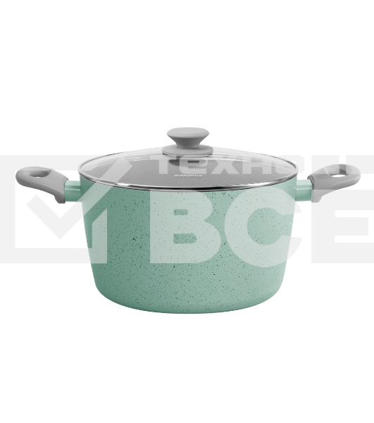 Кастрюля Maunfeld HELGA MCS57FA05FS из кованого алюминия со стеклянной крышкой, 24 см, 5,7 л.