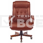 Кресло руководителя Бюрократ T-9926WALNUT светло-коричневый Leather Eichel, кожа, крестовина металл/дерево, фото15