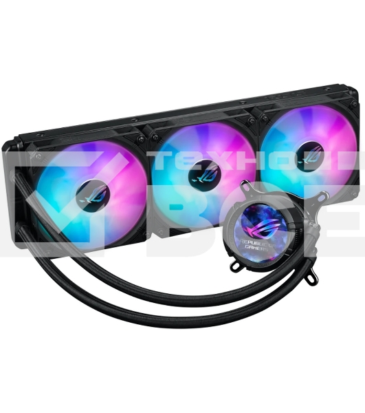 Жидкостная система охлаждения ASUS ROG STRIX LC III 360 ARGb LCD 90RC00W1-M0UAY0 черный 120мм алюминий+медь 2200rpm 36db 4-pin
