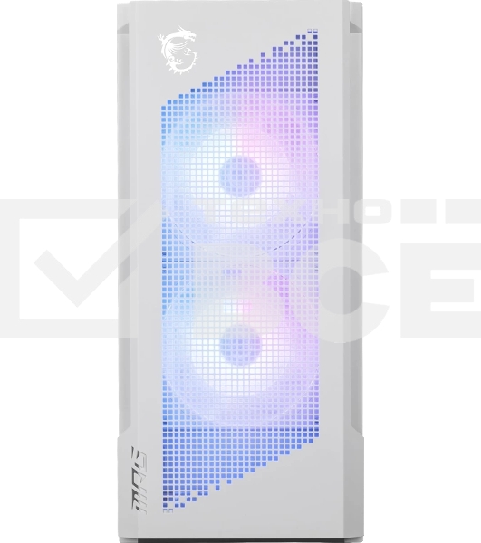 Компьютерный корпус MSI MPG VELOX 300R AIRFLOW PZ белый, Global, 2xUSB 3.2 Gen 1, 1xUSB 3.2 Gen2Type-C, 2x160мм ARGb Fan, 1