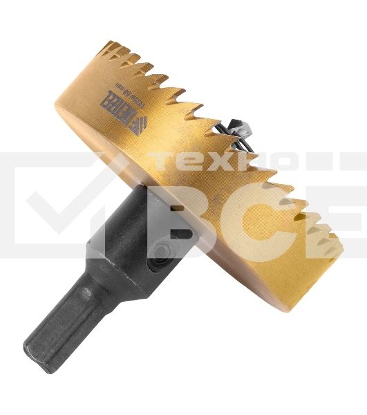 Коронка по металлу Denzel HSS, 68 мм, нитридтитановое покрытие