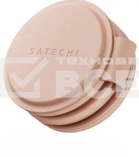 Переносное зарядное устройство Satechi Qi2 OntheGo 3-in-1 Wireless Charger, нежно-розовый