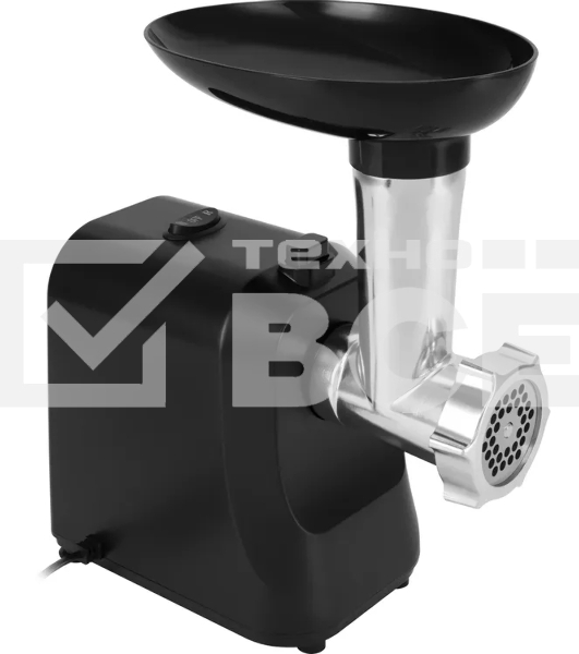 Мясорубка электрическая Vitek VT-MG3600 черный, 1800 Вт, 1.6 кг/мин, реверс, защита от перегрузки, насадки - 4