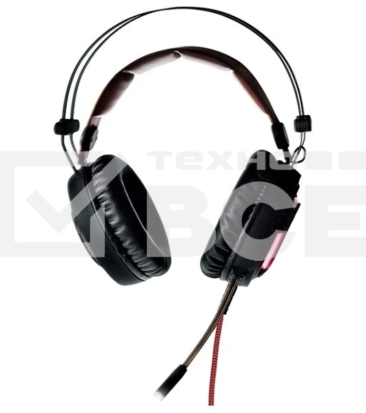 Гарнитура QUMO Atlantis чёрный, проводная, USB, подсветка