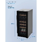 Винный шкаф ZÜGEL ZCWF184DB черный, 50 л, 2 отсека, 18 бут., фото3