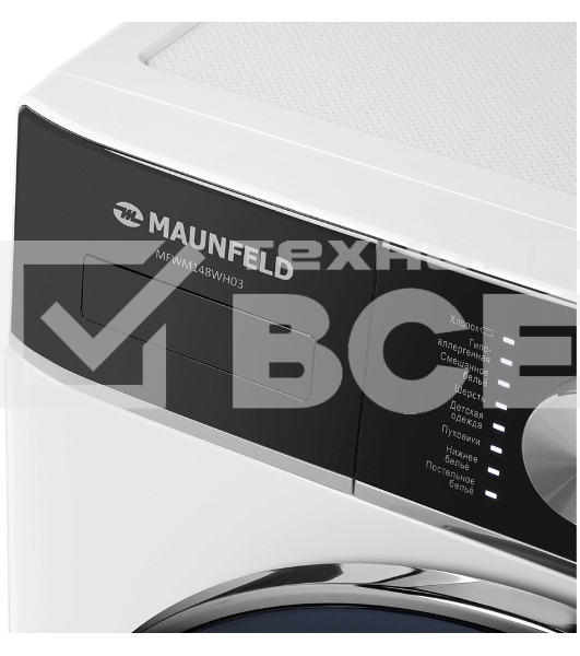 Стиральная машина Maunfeld MFWM148WH03 белый, загрузка фронтальная 8 кг, 1400 об/мин., класс: А+++