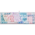 Клавиатура Defender Hawk GK-418  проводная, USB, белый + голубой, фото 1