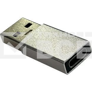 Адаптер Buro ver2.0 USB A(m) USB Type-C (f) серебристый