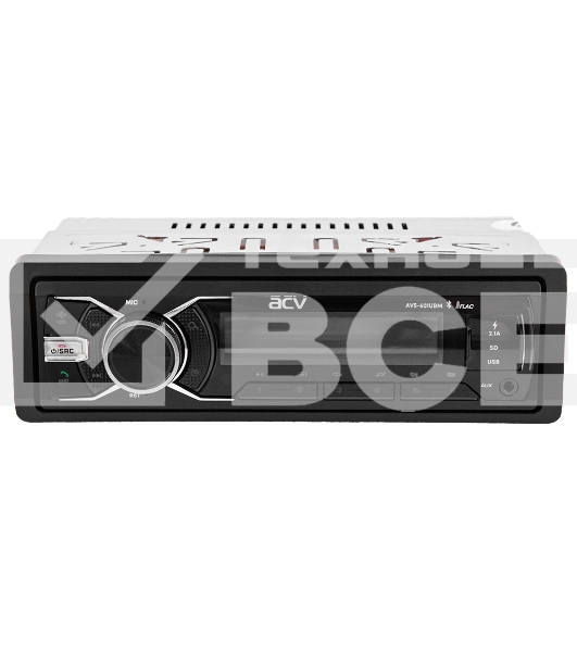 Автомагнитола ACV AVS-601UBM 1DIN 4x50Вт AUX 3 (43340)