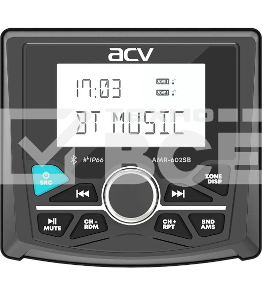 Автомагнитола ACV MARINE AMR-602SB 4x50Вт v5.0 USB 2.0 AUX 3