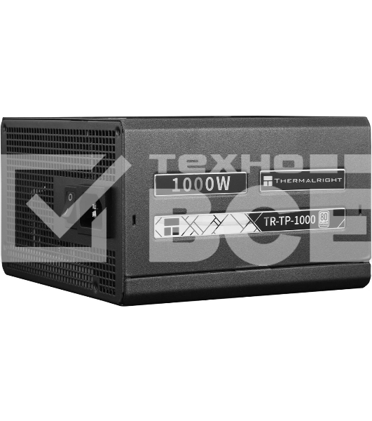 Блок питания Thermalright, 1000W 80+ Platinum (ATX, 3.0, PCIe 5.0, Full modular, 1x24(20+4)pin, 1xCPU 8(4+4)pin, 2xPCIe*2 8(6+2)pin, 1x12VHPWR PCIe 5.0 12+4pin 600mm, 6xSATA3, 4xMOLEX4pin, Active, 120x120mm, 150x140x86mm, APFC, OPP, OVP, OTP, OCP, SCP, UV
