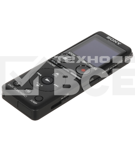 Диктофон Sony ICD-UX570 черный Цифровой бизнес диктофон, черный , 4 Гб встроенной памяти,  время работы: 22 часа (mp3: 48кБ/с),  вес:48 гр, OLED дисплей, нормализация воспроизведения, автоматическая настройка чувствительности микрофона