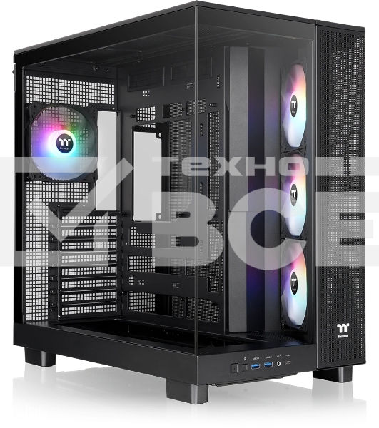 Компьютерный корпус Thermaltake View 380 XL TG ARGB черный без БП E-ATX 2x120мм 2xUSB3.0 audio bott PSU