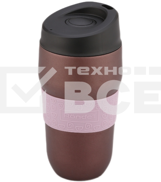 Термокружка для напитков Rondell Tierno RDS-1958 0.32 л. фиолетовый/черный картонная коробка