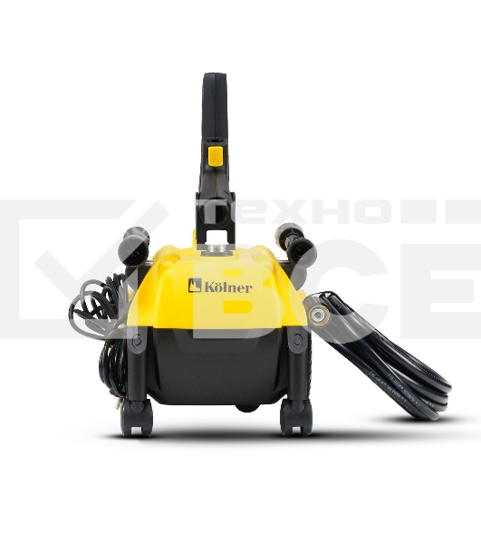 Мойка высокого давления 130/70 бар, KOLNER K140F, на 4 колесах, 1600Вт, 480л/ч, метал.помпа, шланг ВД 5м, кабель 5м, самовсас, Auto stop (пеногенератор)