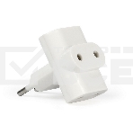 Разветвитель Smartbuy, 3 гнезда под плоскую вилку белый 6А 250B (SBE-06-A04-3), фото 1