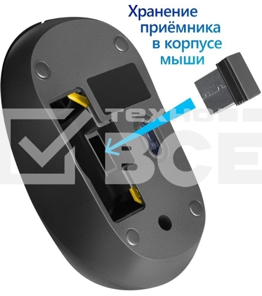 Мышь беспроводная Defender Datum MM-285 черный, 1600 dpi, радиоканал, USB, кнопки - 3