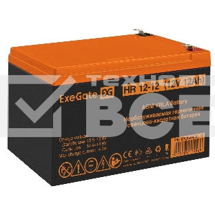 Батарея для ИБП ExeGate HR 12-12 (12V 12Ah 1251W), клеммы F2