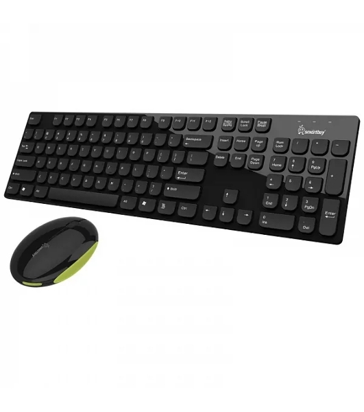 Комплект клавиатура+мышь Smartbuy 107365AG беспроводной, USB, 1000 DPI, чёрный