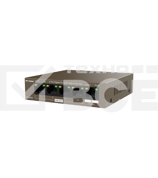 Гигабитный коммутатор IP-COM G1105PD-5-портовый PD с 4 портами PoE