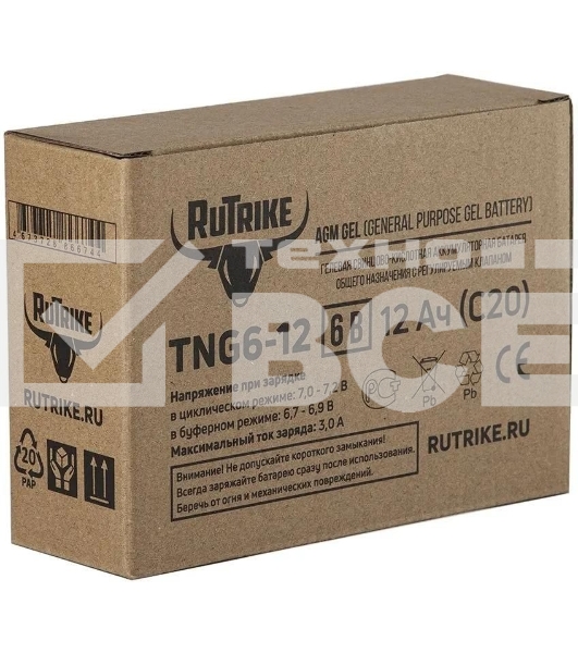 Батарея для ИБП Rutrike TNG6-12 6В 12Ач