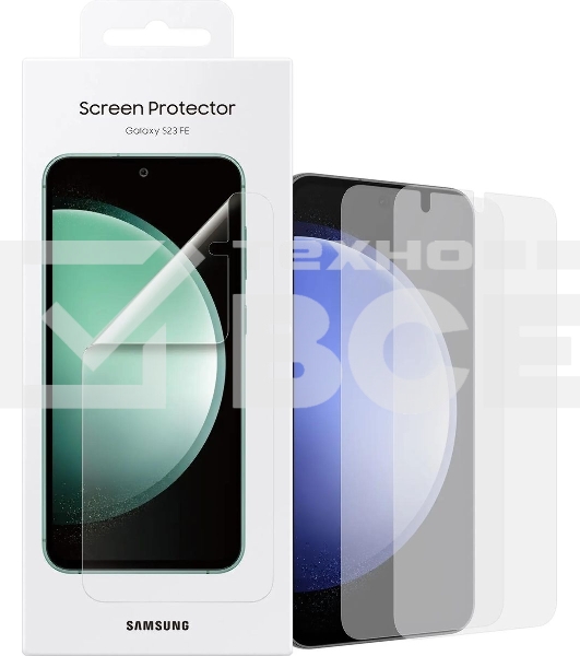Защитная пленка для экрана Samsung прозрачный для Samsung Galaxy S23 FE прозрачный 2шт. (EF-US711CTEGRU)
