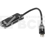 Переходник аудио Premier AWEI lightning/Jack 3.5 (f) 0.1м. черный, фото 1