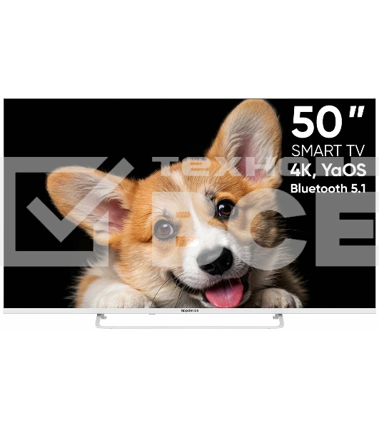 Телевизор TopDevice 50'' TDTV50CS03U_WE белый UHD Smart YaOS 1.5GB 8GB