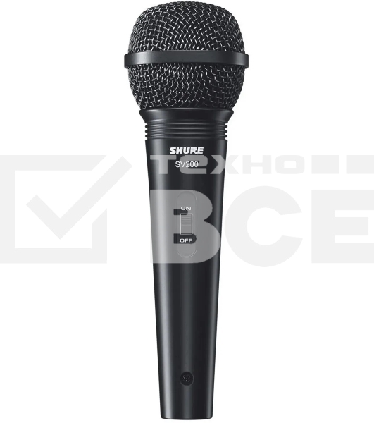 Микрофон динамический вокальный с выключателем и кабелем (XLR-XLR) SHURE SV200-A