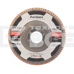 Круг лепестковый торцевой Patriot EXPERT 115мм*22,23мм*P60 цирконий