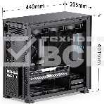 Компьютерный корпус без блока питания JONSBO D41 STD Black ATX без БП, боковая панель из закаленного стекла, mini-ITX, micro-ATX, ATX, черный, фото2