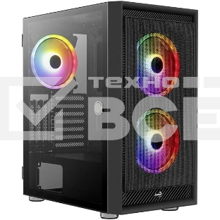 Компьютерный корпус Aerocool/Formula Graphite-G-BK-v2 черный без БП ATX 3x140мм 2xUSB 3.0 audio