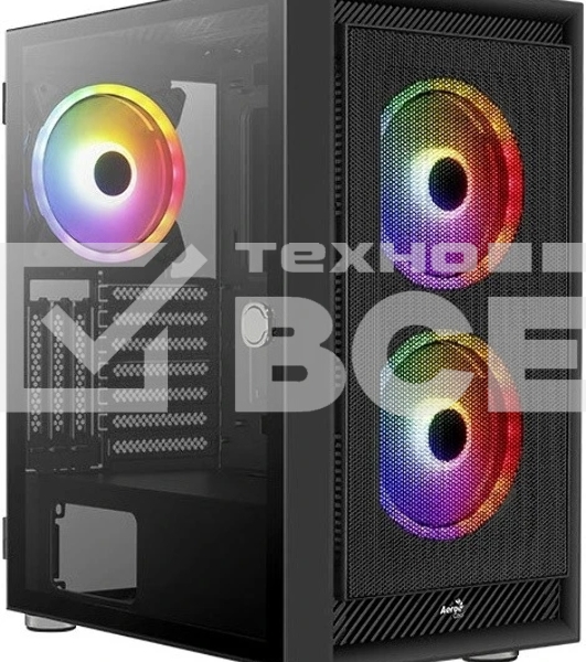 Компьютерный корпус Aerocool/Formula Graphite-G-BK-v2 черный без БП ATX 3x140мм 2xUSB 3.0 audio