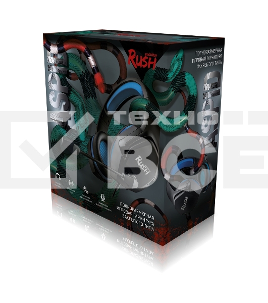 Игровая гарнитура Smartbuy (SBHG-9730) RUSH ASPID черный/синий