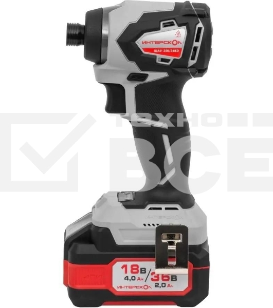 Дрель-шуруповерт аккумуляторная бесщеточная ИНТЕРСКОЛ ШАУ-250/36ВЭ Li-ion АПИ [862.2.2.70] Li-ion, кейс,2 аккум. 2,0А·ч, ЗУ