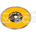 Диск алмазный отрезной Denzel 230 х 22,2 мм, сплошной, супертонкий, горячий пресс, мокрое резание, фото4