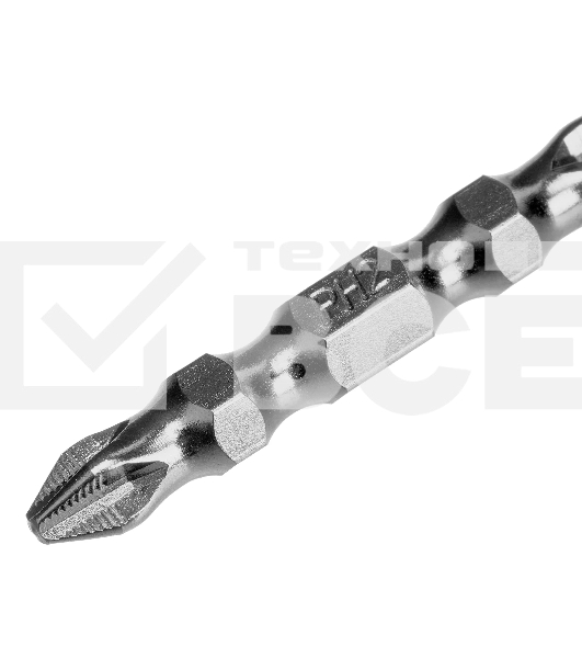 Набор бит двухстор. Gross PH2-PH2х45мм, PZ2-PZ1х45мм, сталь S2, 2 шт.