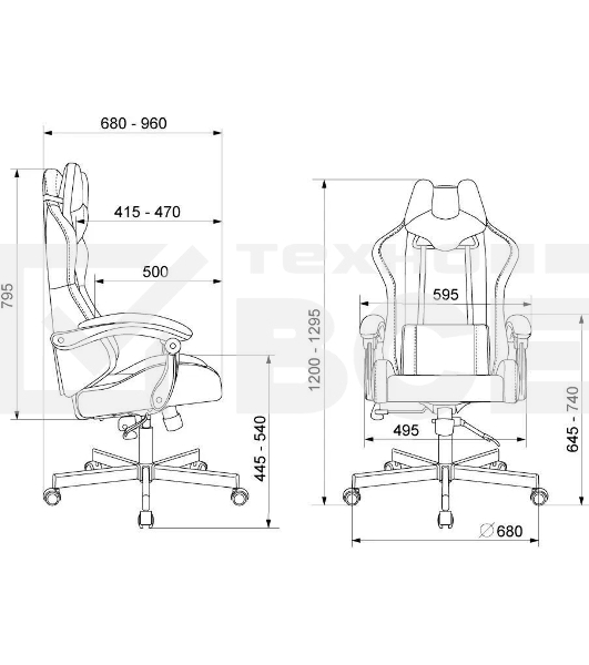 Кресло A4Tech Bloody GC-560 черный, ткань, 150 кг, подголовник, регулируемые подлокотники, механизм качания