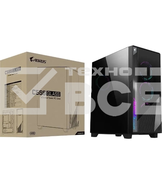 Компьютерный корпус Gigabyte AORUS AС500G черный без БП ATX 4x120mm 4x140mm 2xUSB3.0 1xUSB3.1 audio bott PSU